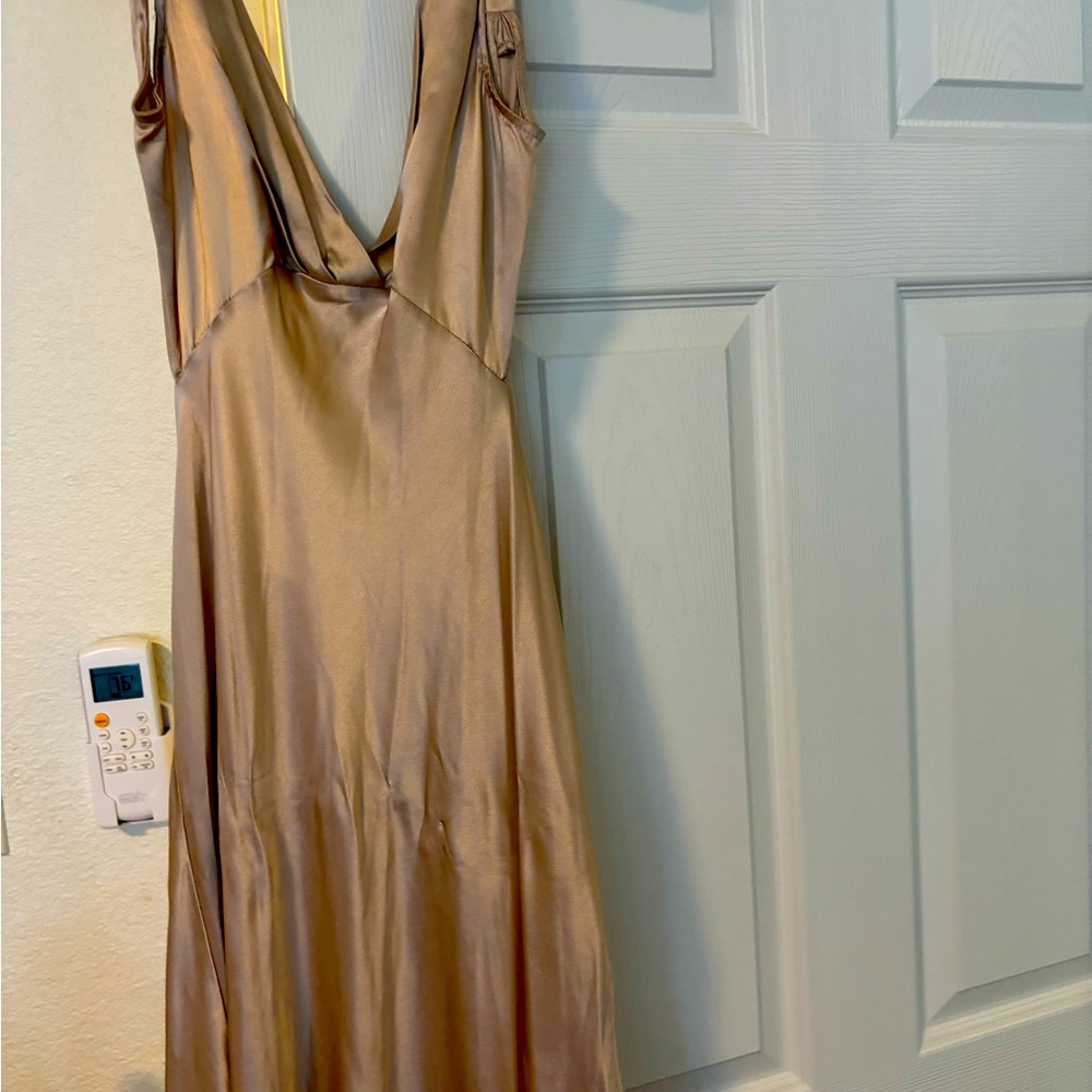 bebe Gold Backless Dress